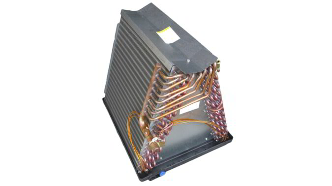 A naked evaporator coil