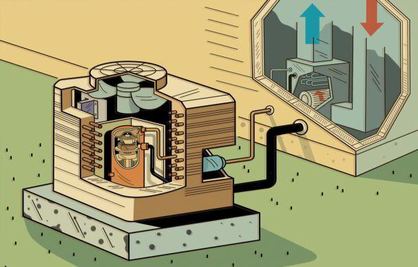 cutaway showing faulty ac compressor