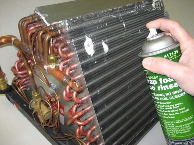 Proper cleaning of an evaporator coil